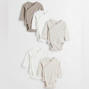 5 Pack Wrap over Body Suits & Matching Cotton Pants